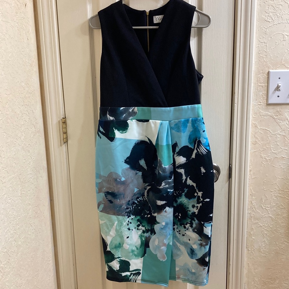 ModCloth watercolor skirt pencil dress